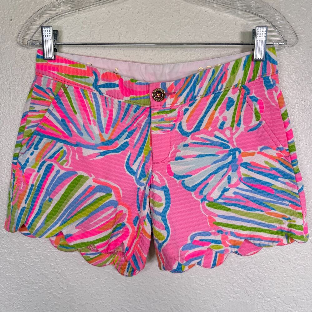 Lilly Pulitzer Shorts Women 00 Buttercup Short Shellabrate Scallop Resort Cruise